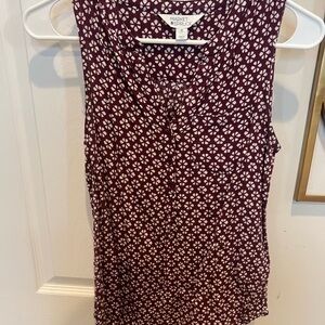 Market & Spruce Women's Burgundy Sleeveless Top